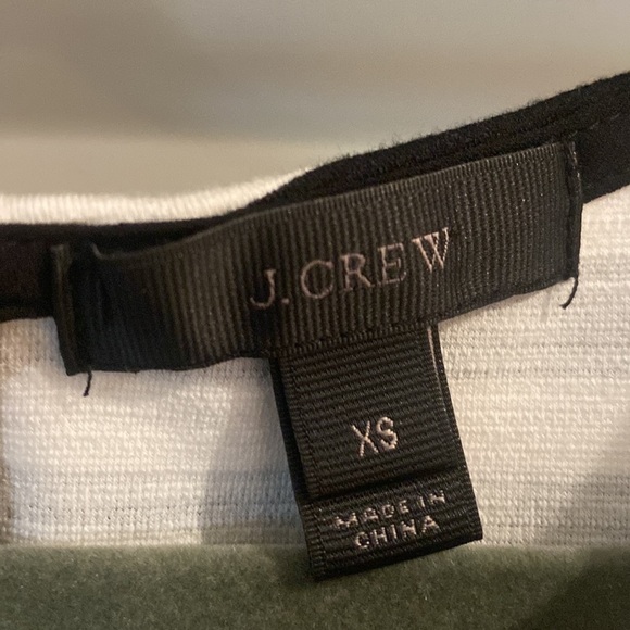 J. Crew Black/White Strip Shift Dress - XS - Picture 2 of 10